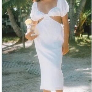 Sabo Skirt White Midi Dress